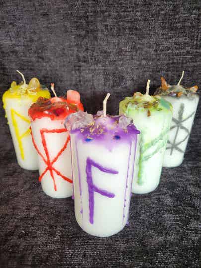 Set of five candles