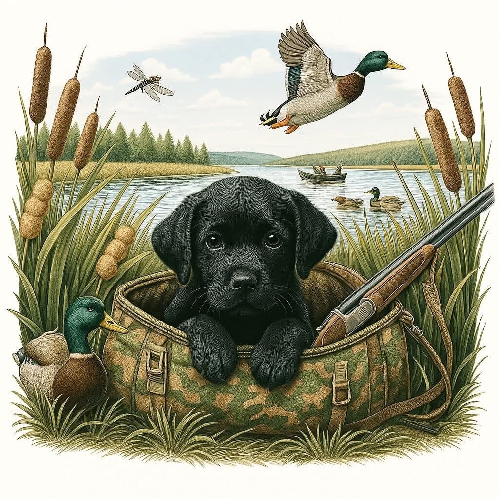 Duck hunting pup