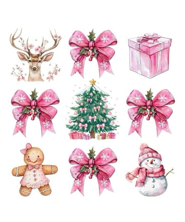 Pink country Christmas kids