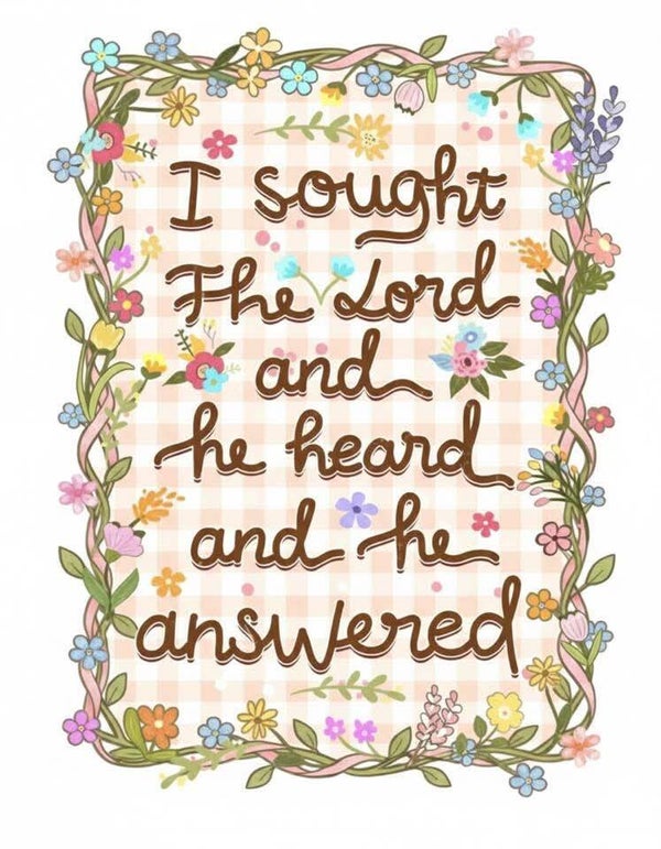 I sought the lord and he answered front and back designs