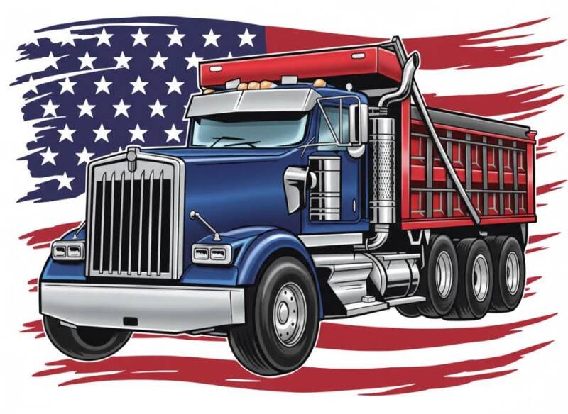 American dump truck kids