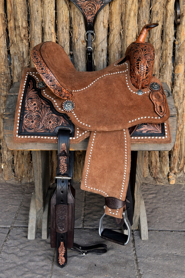 Light barrel saddle 3/4 tooled