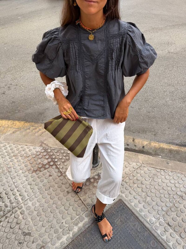 Bolso clutch tela