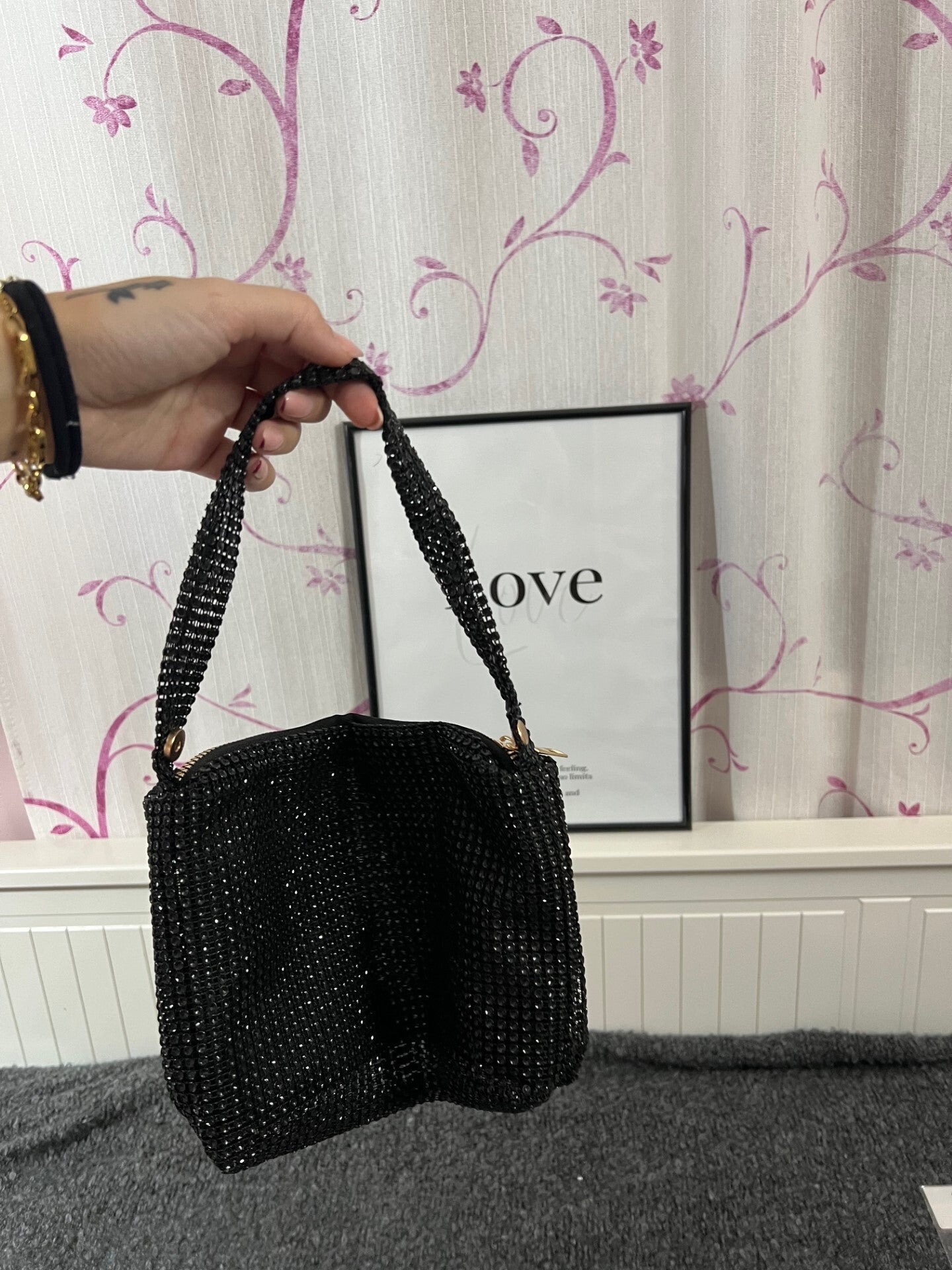 Bolso malla brillos