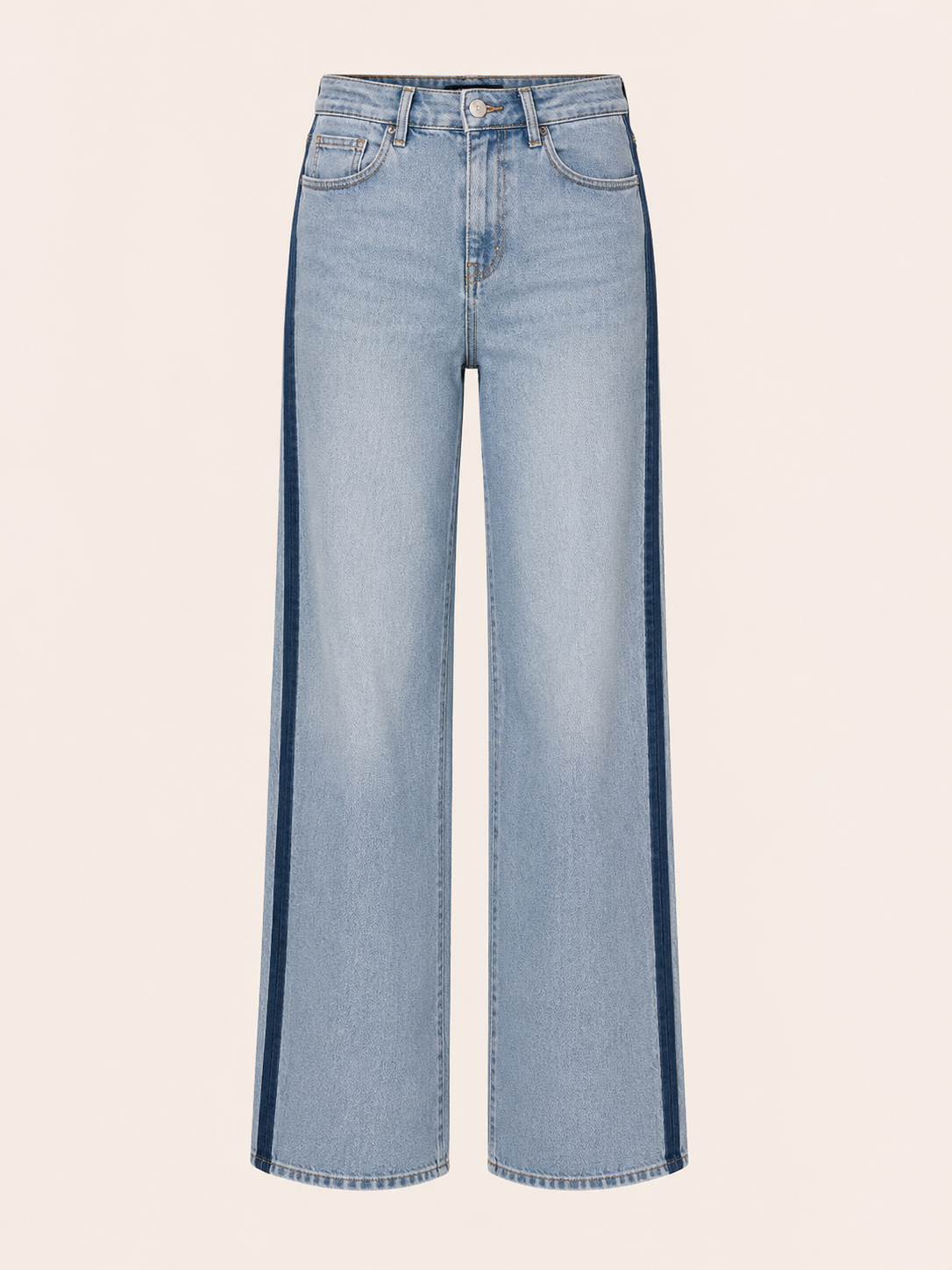 Pantalones jeans raya wide leg
