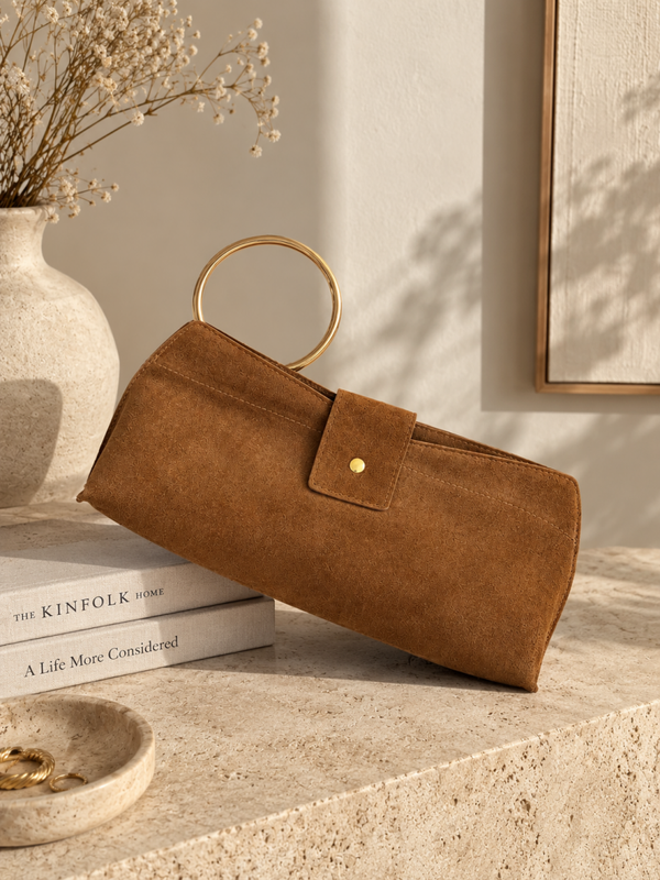 Bolso serraje camel piel