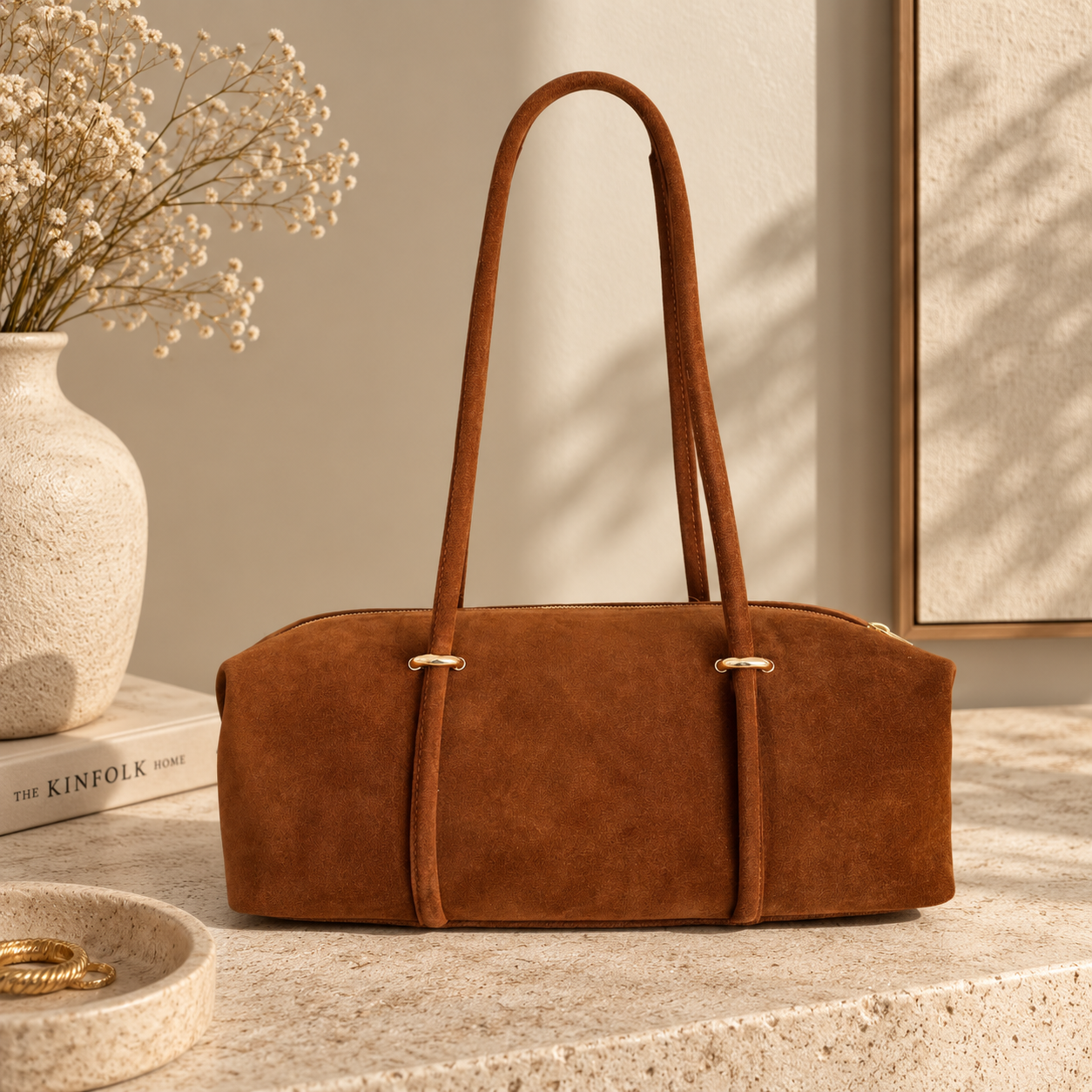 Bolso de ante camel