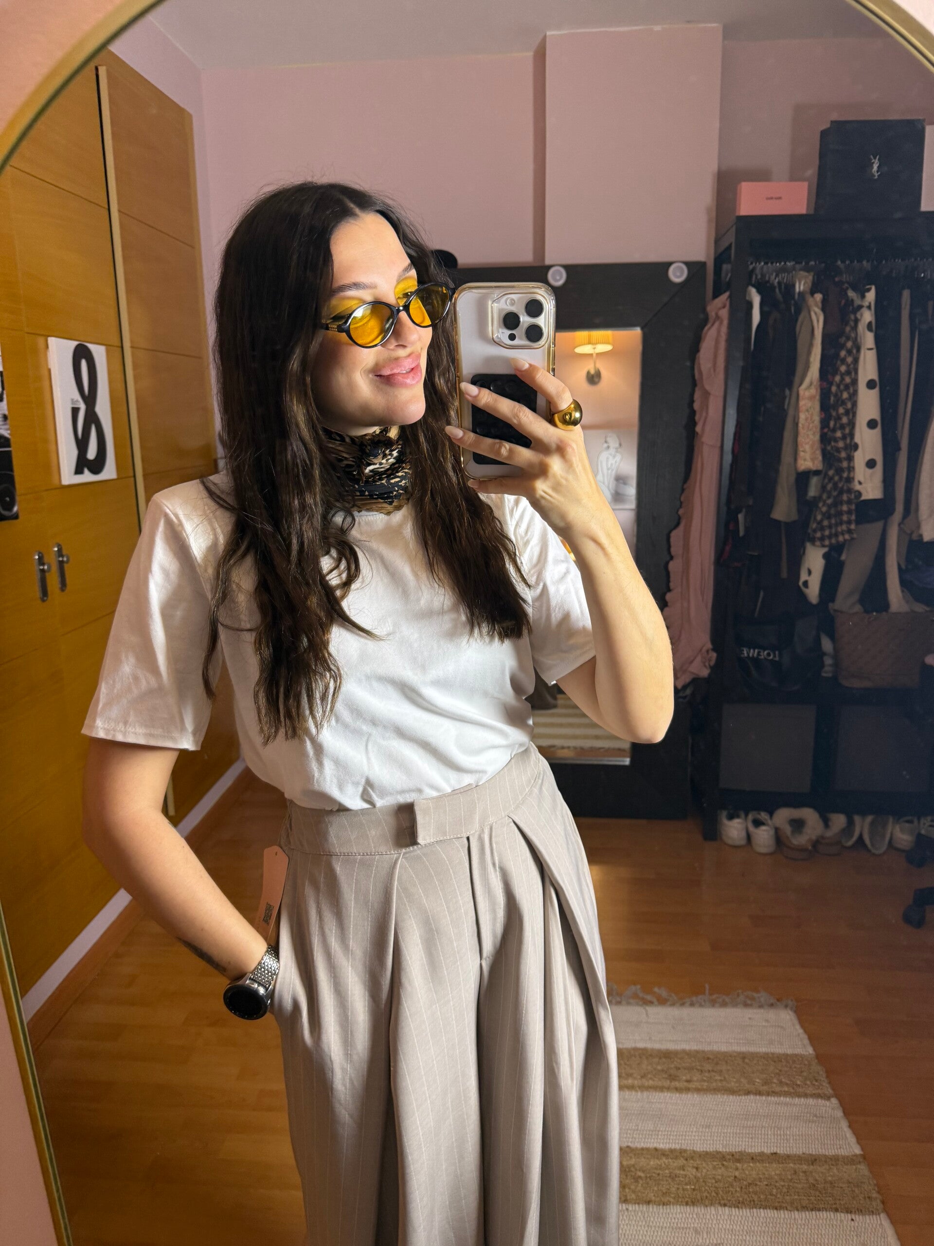 Camiseta hombreras blanca