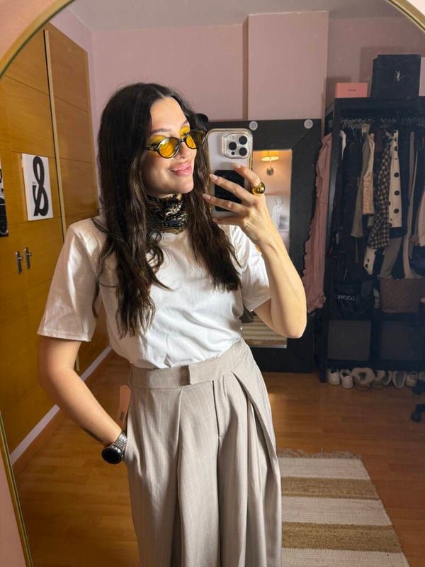 Camiseta hombreras blanca