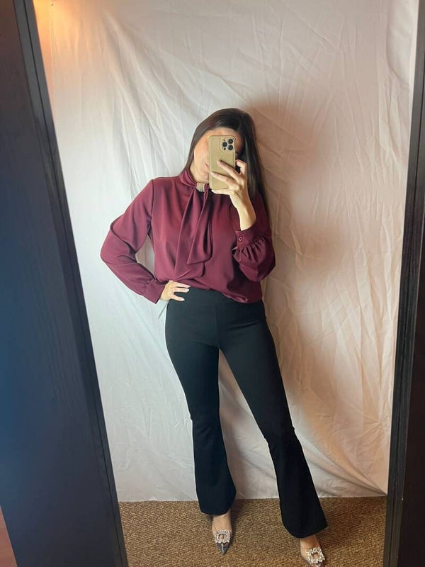 Pantalon acampanado Low cost