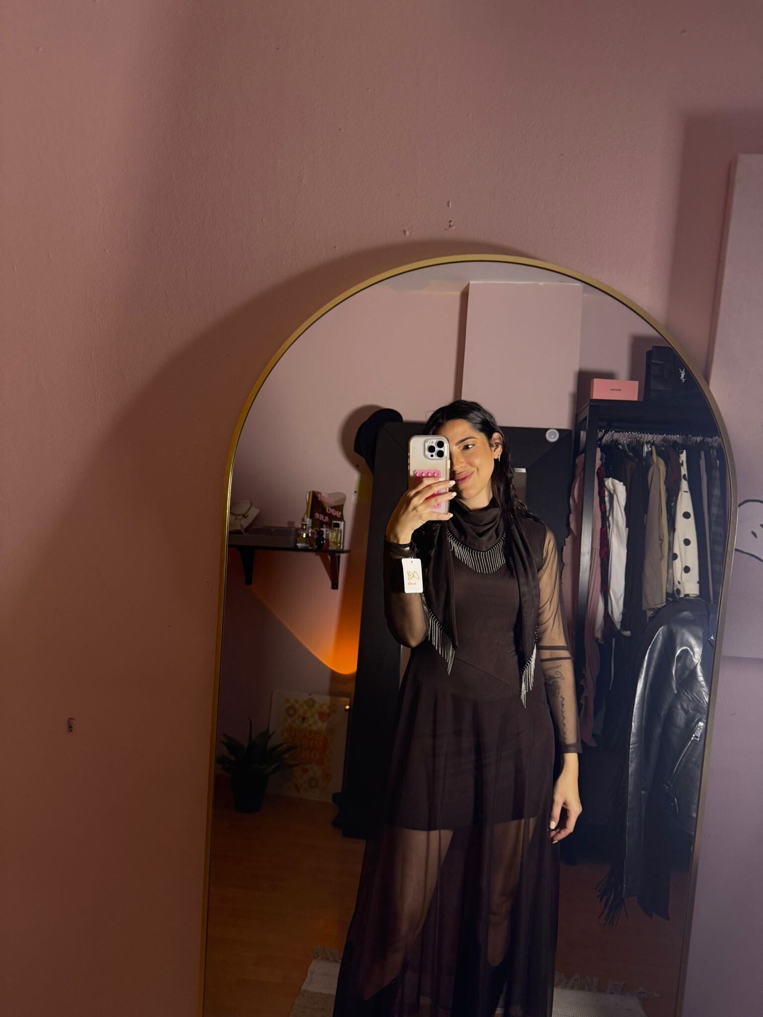 Vestido pañuelo Hannah marron