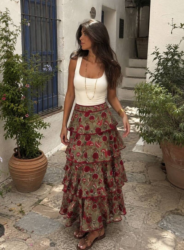 Falda volantes