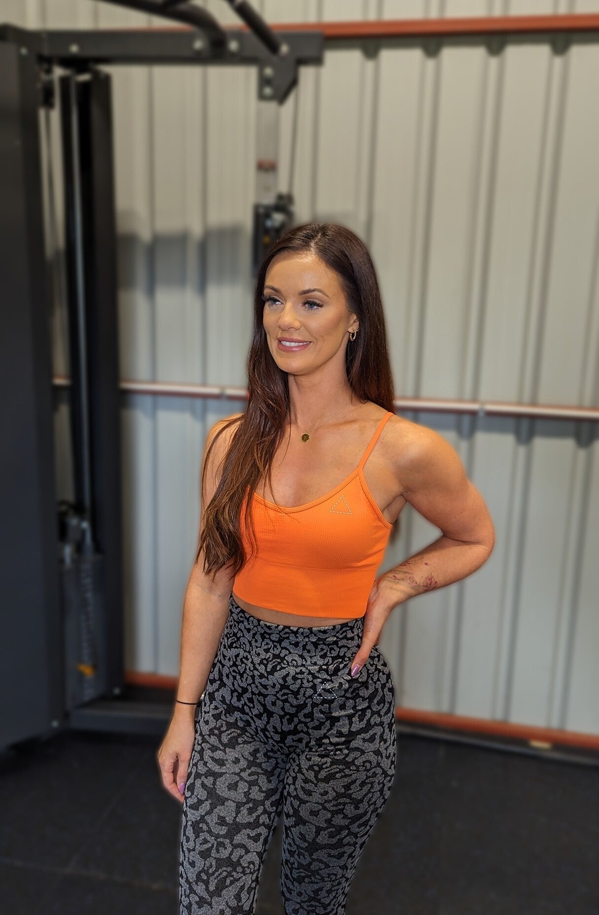 Orange CrissCross Sports Bra