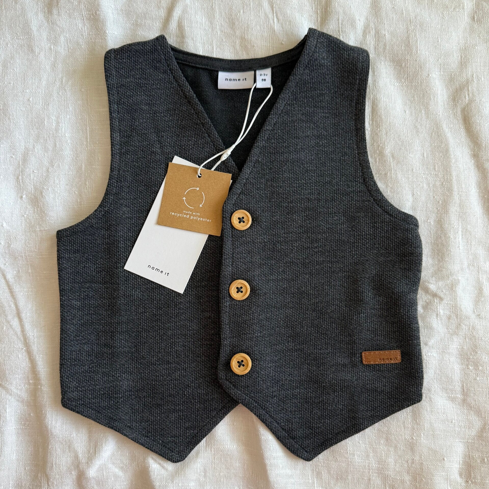Name It Robino Gilet Vest Grey Melange | The Outlet