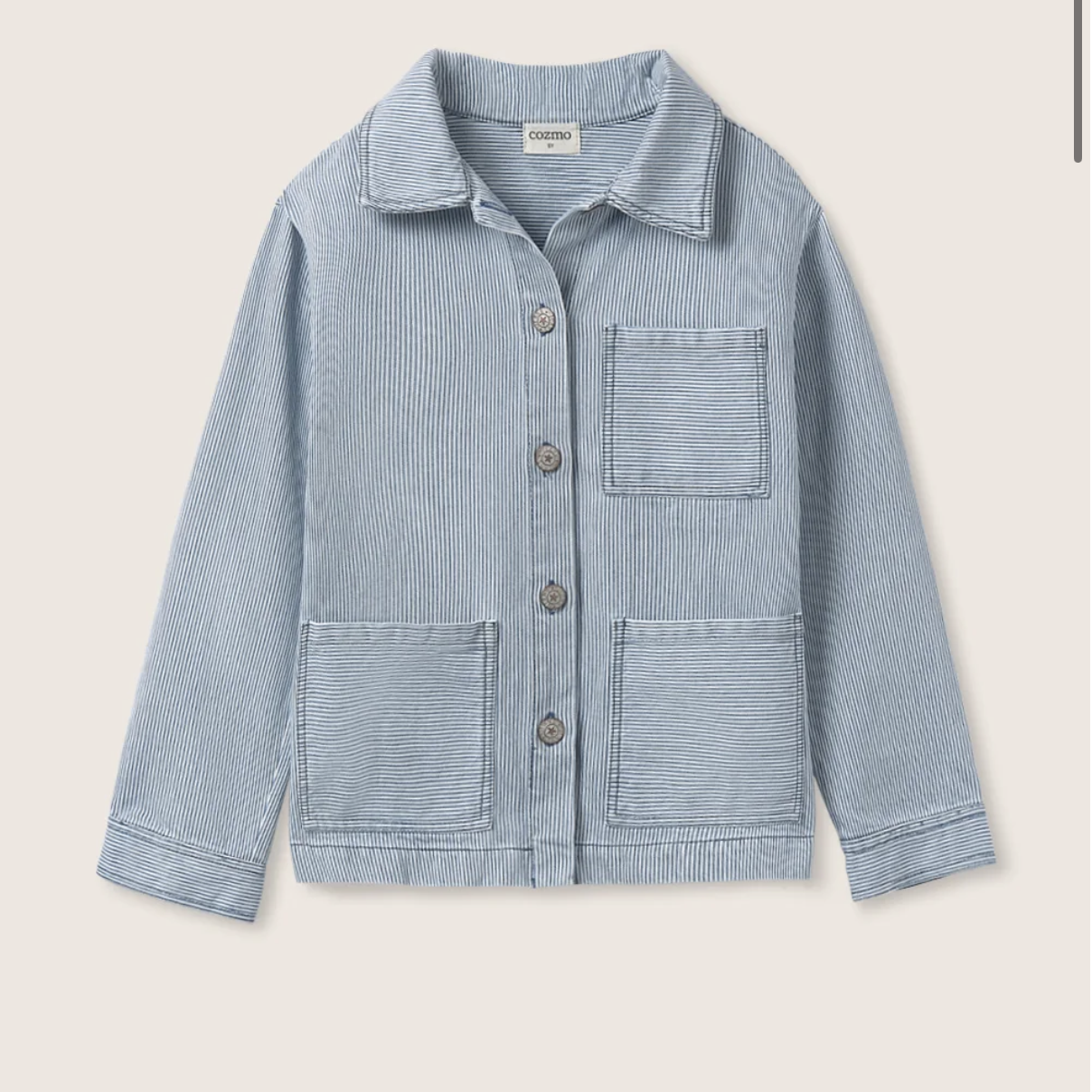 My Little Cozmo Ridge Striped Denim Jacket/Blouse - The Outlet
