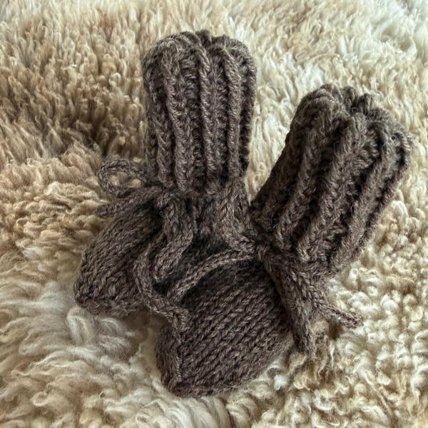 Merino wollen slofjes | Bruin