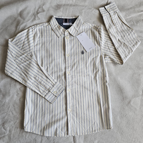 Blouse beige/blauw streep | Name It