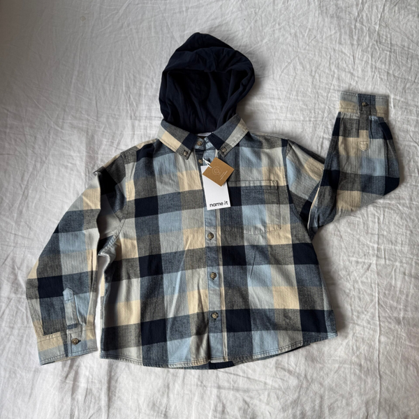 Blouse | Color block blauw