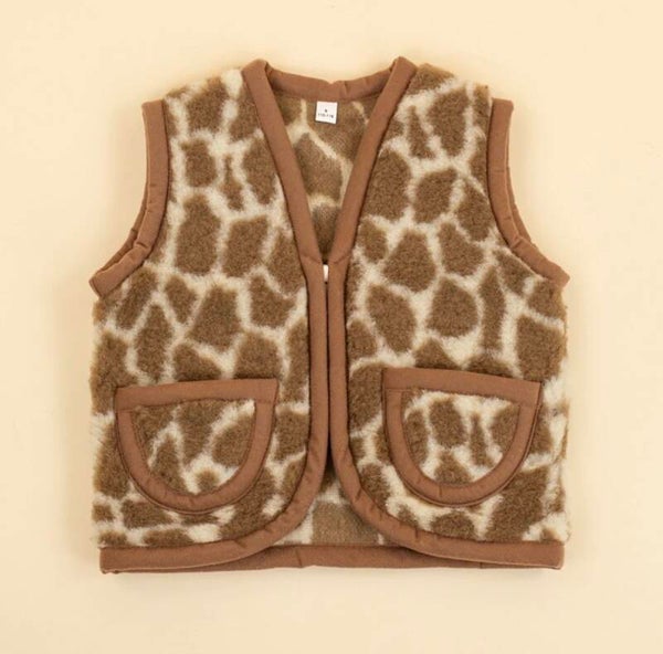 Wollen bodywarmer met rits | Giraffe