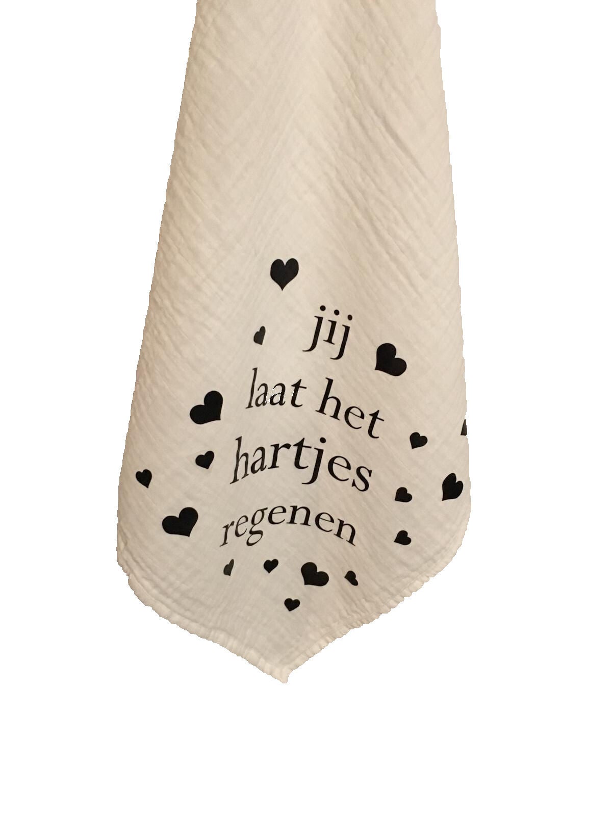 Hydrofieldoek 'jij laat het hartjes regenen’