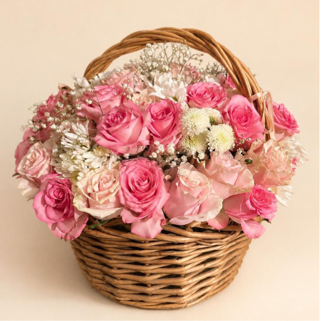 Blush Garden Basket
