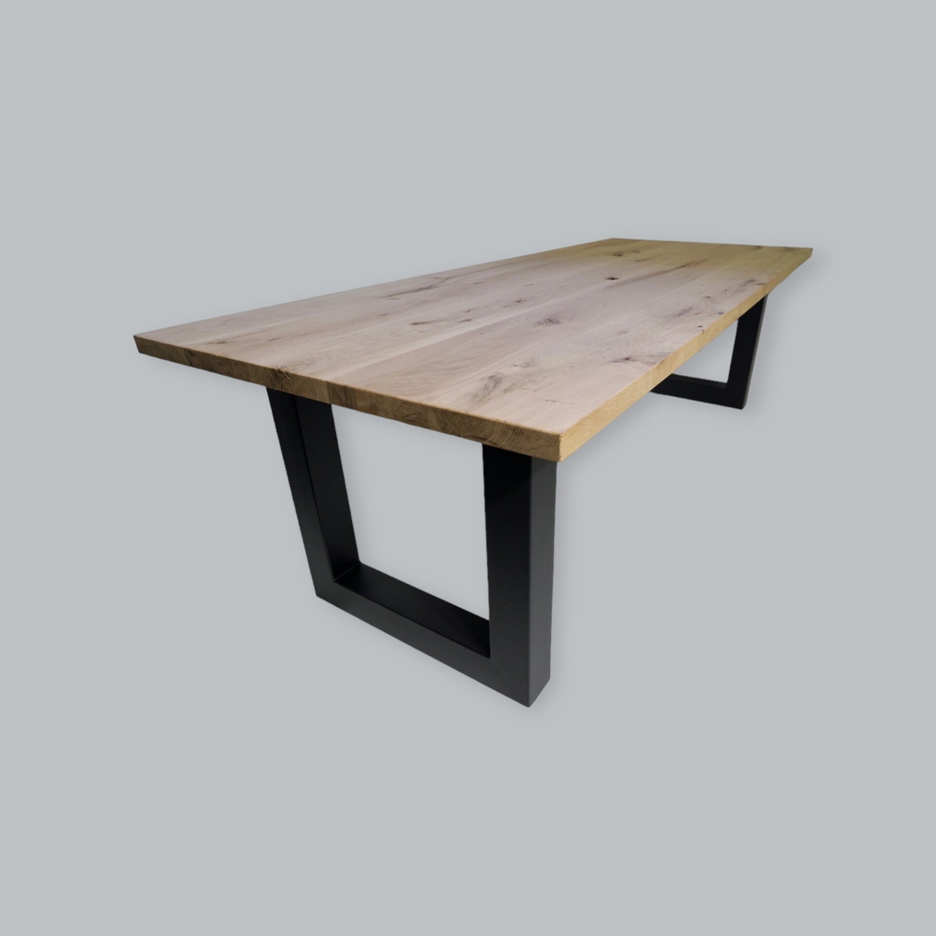 Op maat gemaakte massief eikenhouten tafelblad (100 cm breed)