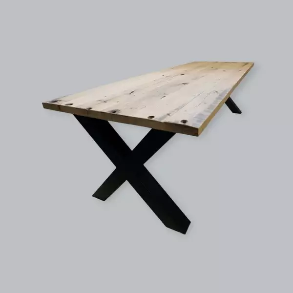 Op maat gemaakte eikenhouten wagondelentafelblad (Geschaafd, 100 cm breed)