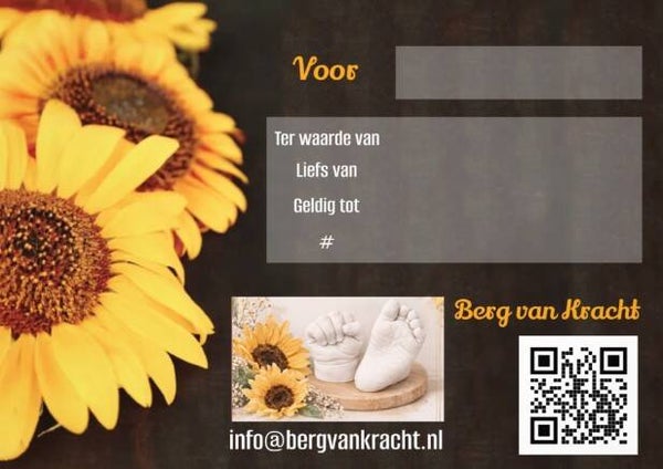 Cadeaubon afbeelding babyhand/-voet