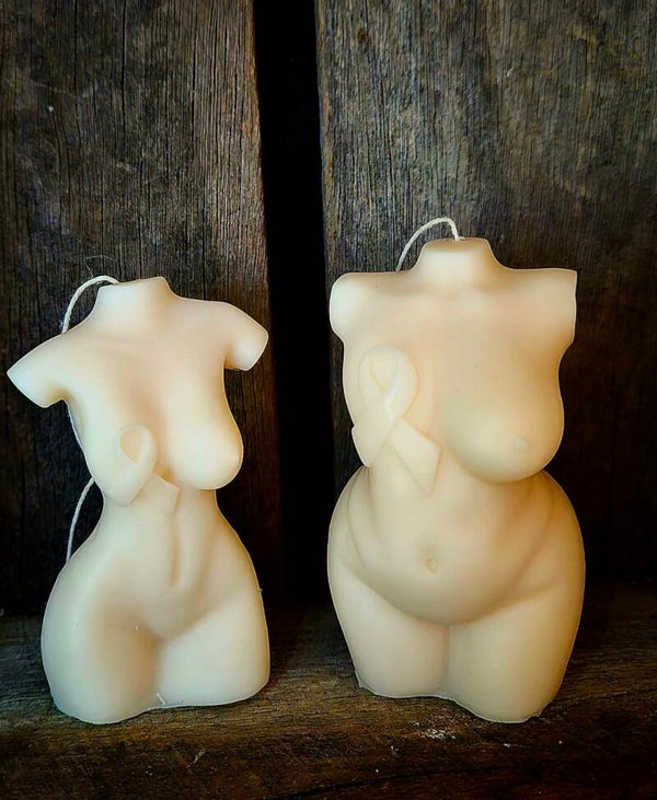 Breast Cancer Awareness Body Candle