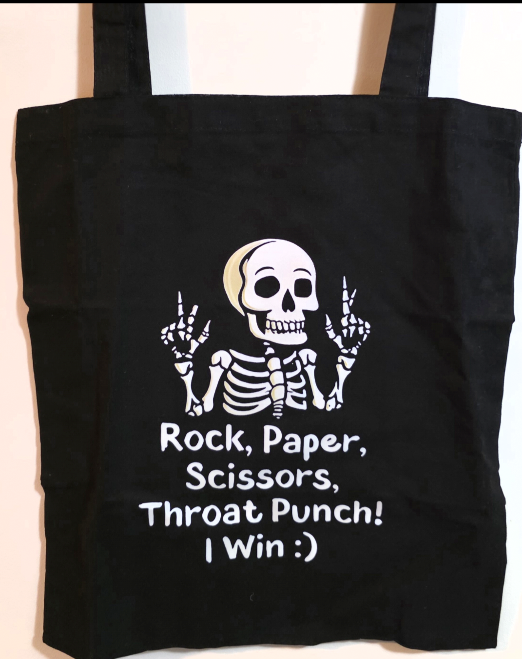 Black Tote Rock, Paper, Scissors