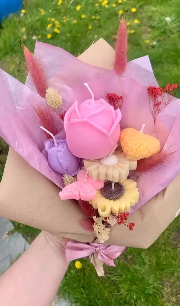 Candle Flower Bouquet