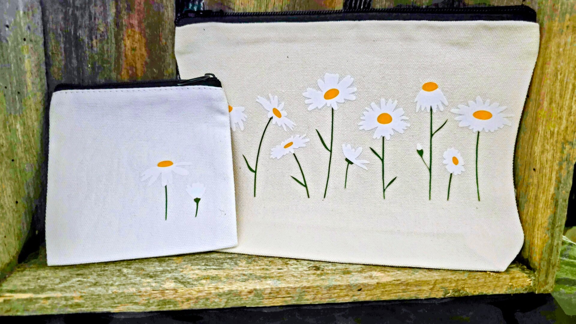 Daisy Pouch Set – Zipper Bags