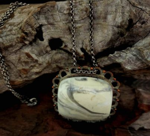 Vintage Marble Stone Necklace