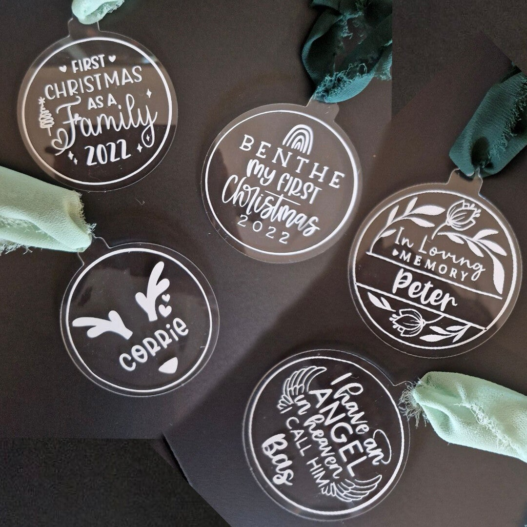 Gepersonaliseerde Kersthangers (8 cm)