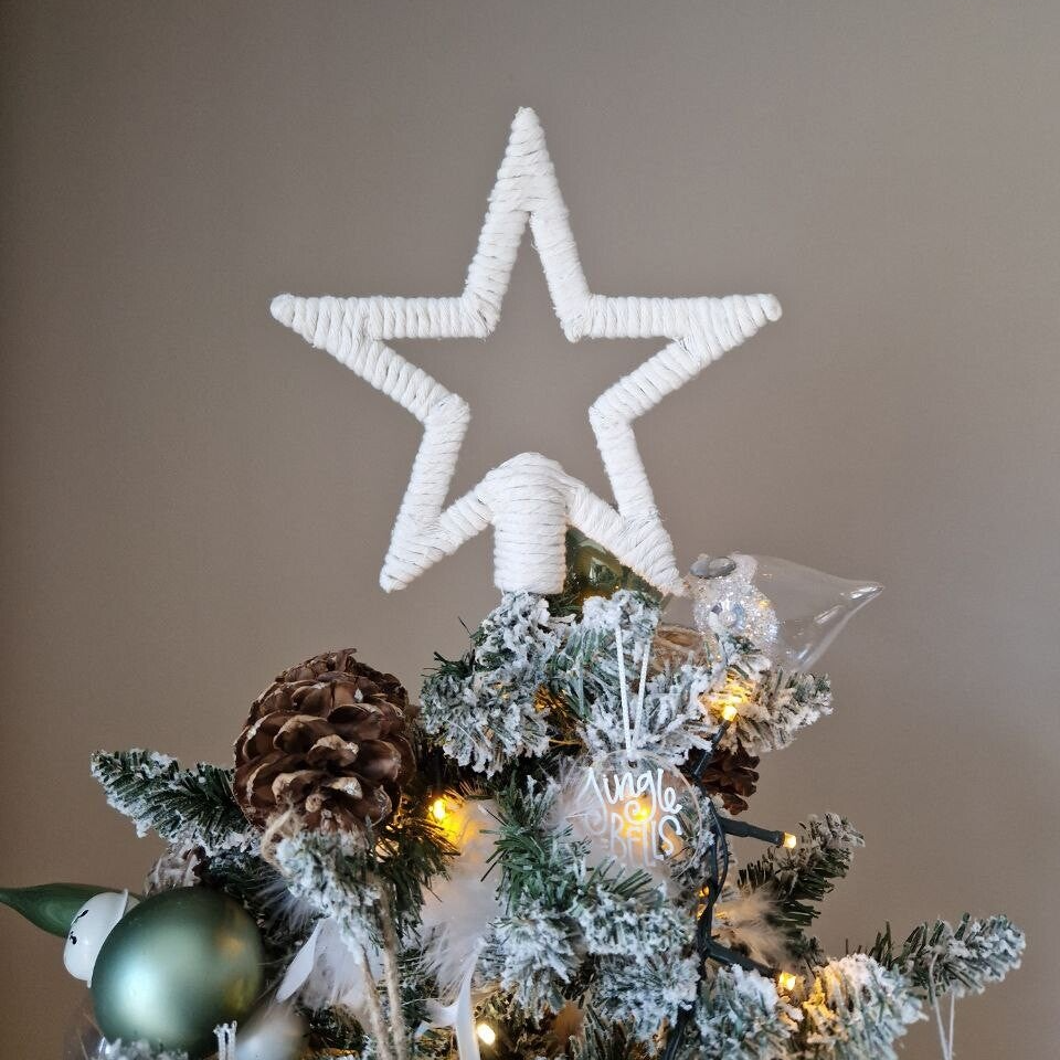 X Macramé Kerstboom Piek