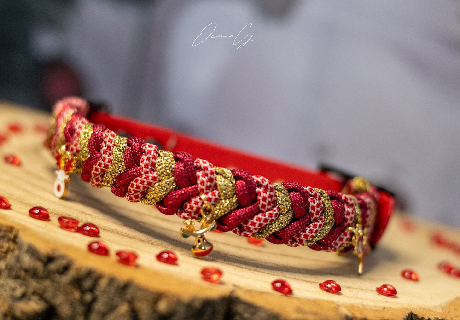 S NOËL Collier chien Noël en paracorde