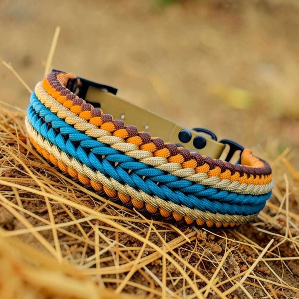 WIDE collier chien tressé en paracorde