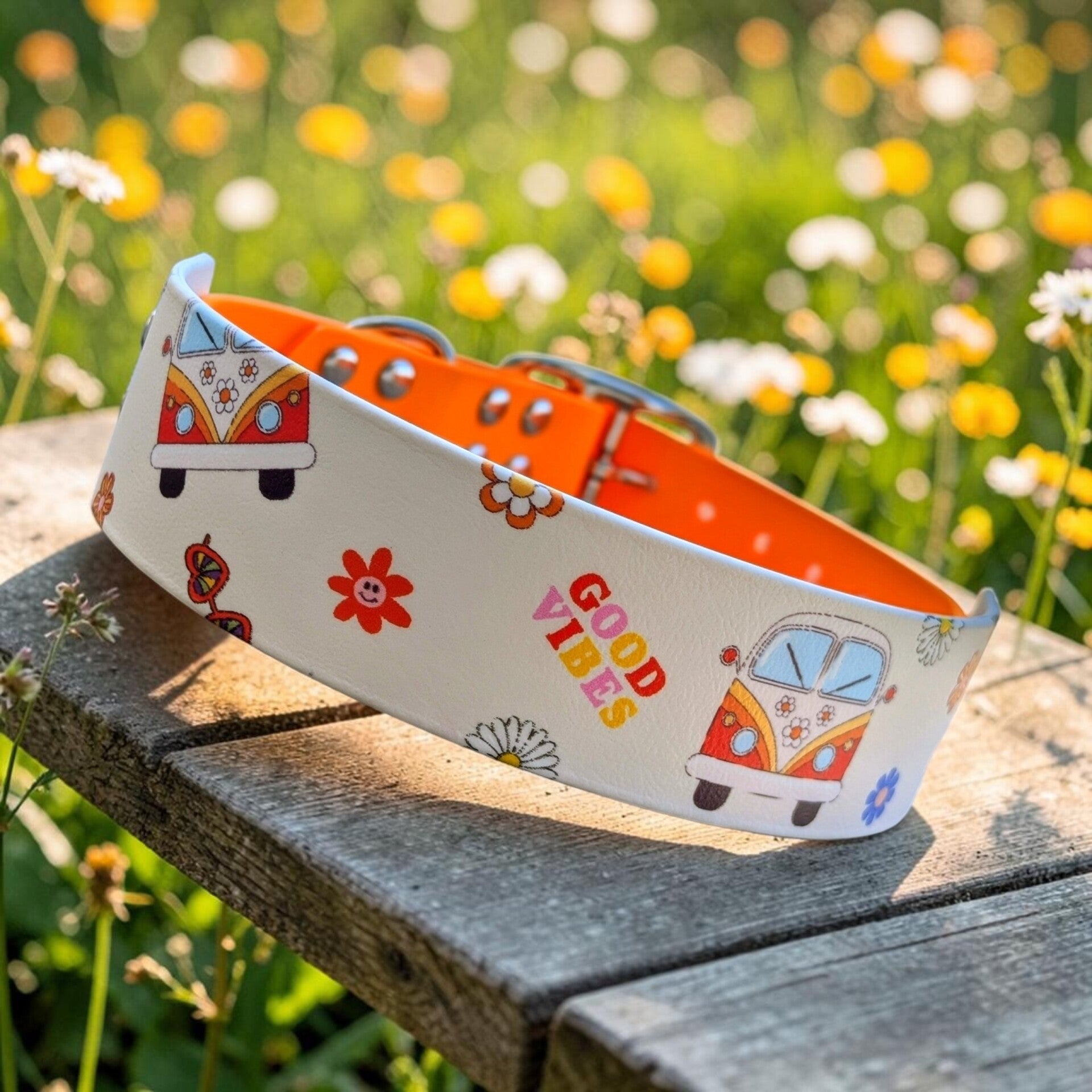 ROAD TRIP Collier chien en biothane imprimé