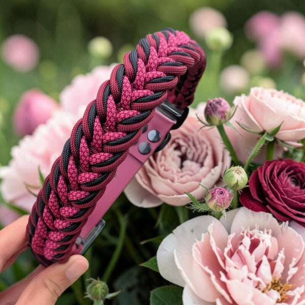 TULIP collier chien tressé en paracorde