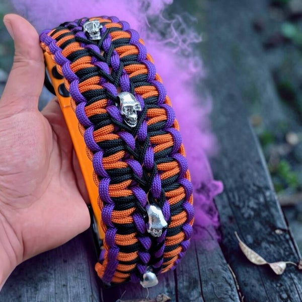 M SKULL collier chien paracorde