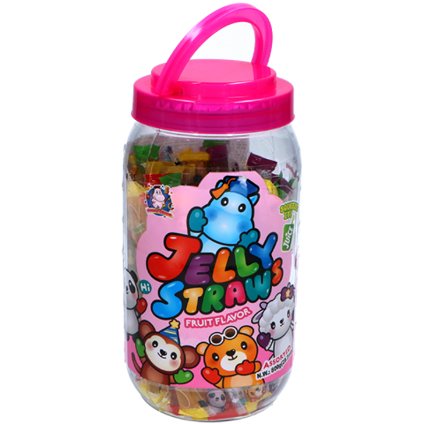 Animal Friends Jelly Straw in Jar Different Flavors 800g