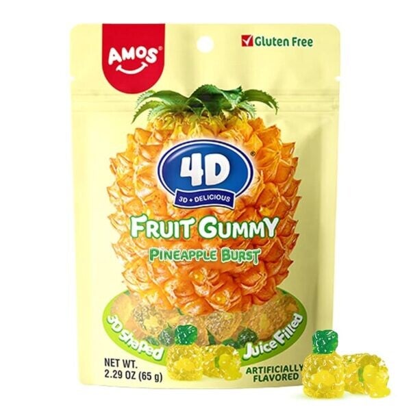 Amos 4D Gummy Pineapple Burst Fruit