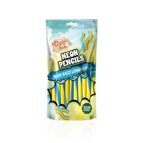Candy Paradise Neon Pencils Blue Razz Lemonade 130g ( Halal )