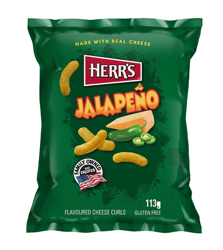 Herr's Jalapeno Cheese Curls 113g