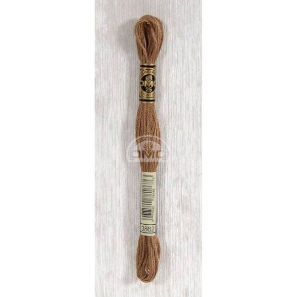DMC borduurzijde 12x8 meter, kleur nummer 3862
