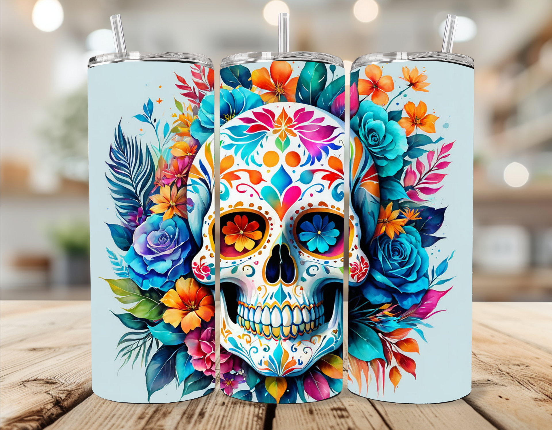 Sugar Skull Tumbler