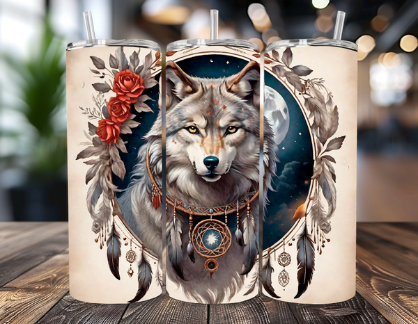 Wolf Dreamcatcher Tumbler