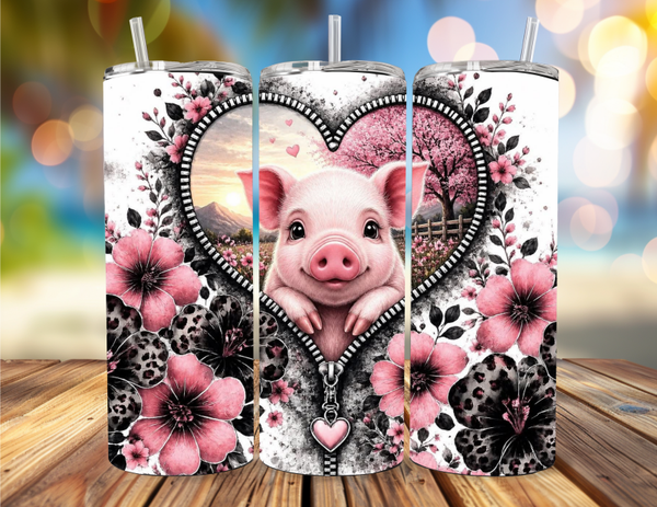 Adorable Pig Tumbler