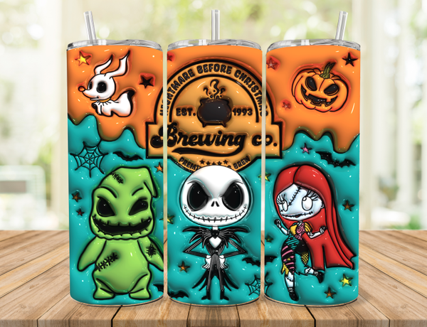 Halloween Couple Tumbler