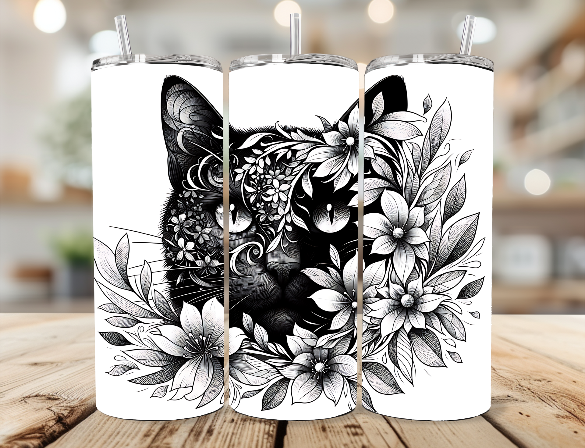 Black Cat Tumbler
